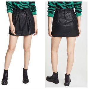 NWT Free People Faux Leather Payton Paperbag Skirt
